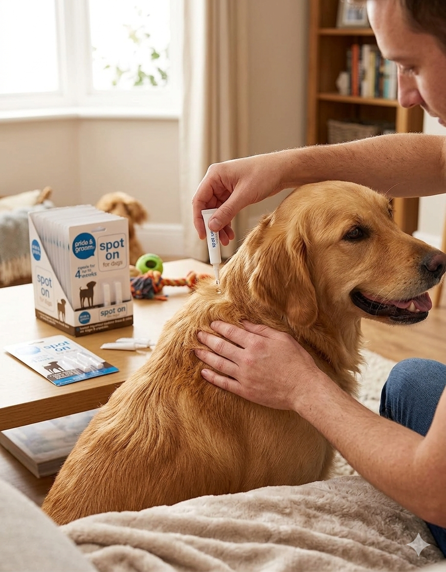 Pride & Groom Spot On Flea & Tick Repellent for Dogs