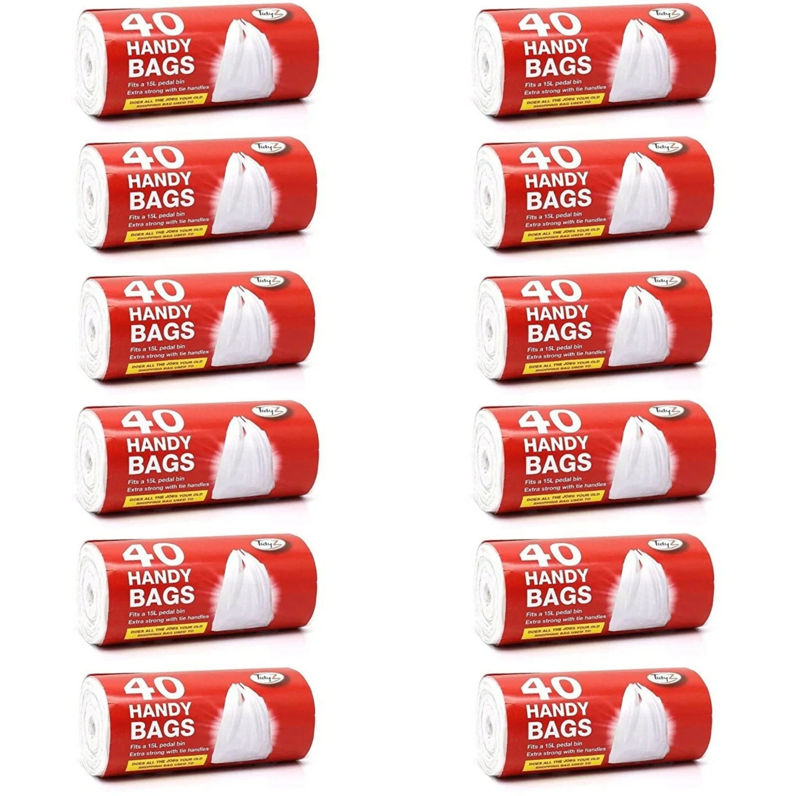 TidyZ 15L Pedal Bin Bags Liners – Tie Handles