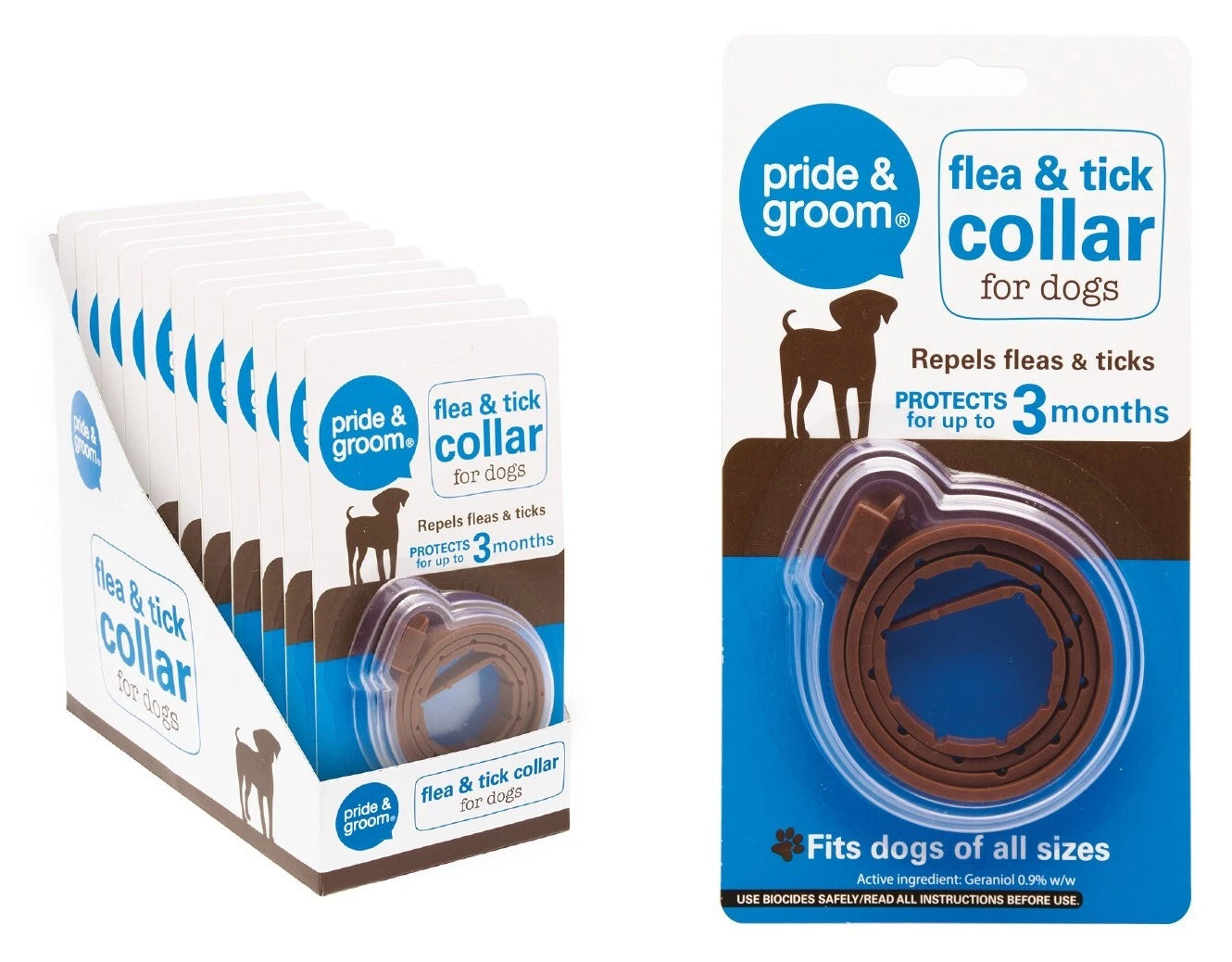 Pride & Groom Flea & Tick Collar for Dogs – 3 Month Protection