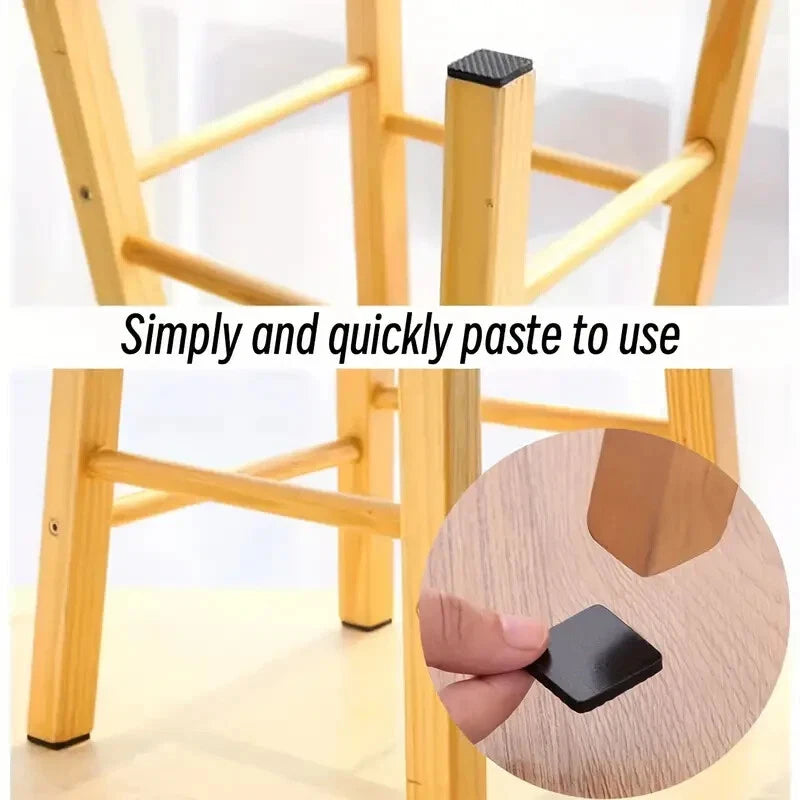 Self-Adhesive Non-Slip Furniture Pads – Rubber Floor Protectors for Chair & Table Legs