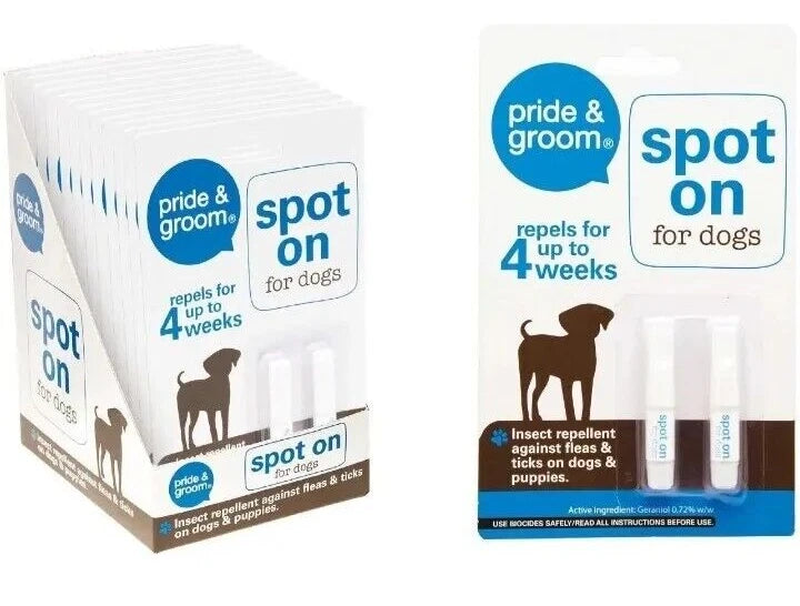Pride & Groom Spot On Flea & Tick Repellent for Dogs