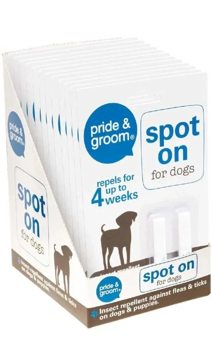 Pride & Groom Spot On Flea & Tick Repellent for Dogs